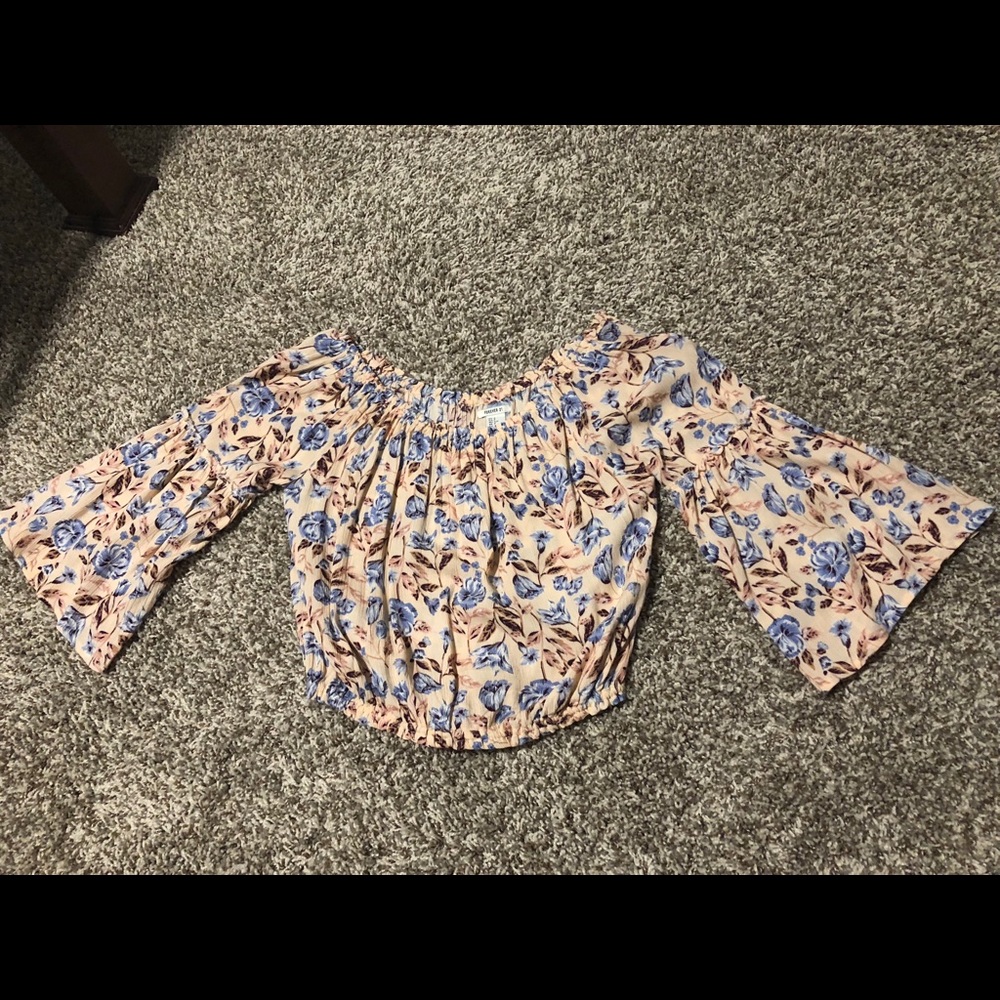 Forever 21 floral crop top.